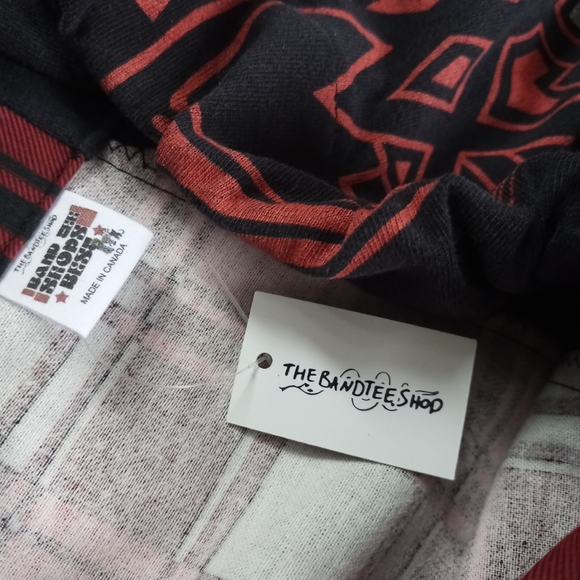 Reworked Custom "Death" Plaid Tartan 1990s Band Shorts - Picture 3 of 7